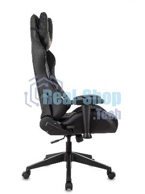 Кресло Бюрократ VIKING 4 AERO BLACK EDITION черный, экокожа, 120 кг, механизм качания