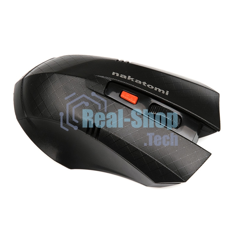 Мышь беспроводная Nakatomi MRON-04U черный, 1600 dpi, радиоканал, USB, кнопки - 6