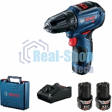 Дрель-шуруповерт Bosch GSR 12V-30, 12 В, 2 Ач, 30 Нм, бесщеточный