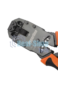 Инструмент обжимной Hyperline HT-200AR для RJ-50, RJ-45, RJ-12, RJ-11 (10P10C, 8P8C типа AMP, 6P6C, 4P4C), профессиональный, с храповым механизмом
