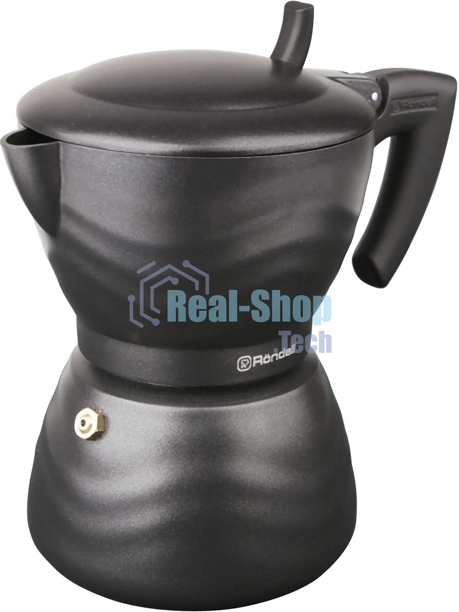 Кофеварка гейзерная Rondell Walzer RDA-432, 0.3л, алюминий, черный