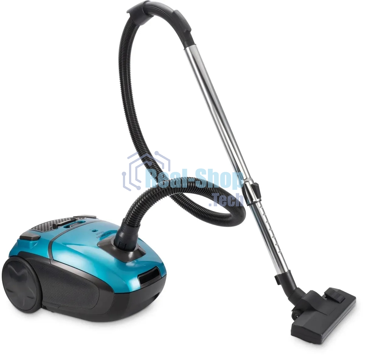 Пылесос Hyundai HYV-B4990 бирюзовый/черный, 400/2220 Вт, уборка сухая, пылесборник мешок, 2.5 л (в компл.:1мешок)