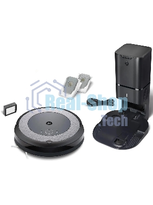 Робот-пылесос IROBOT Roomba i3+ серый/черный, 1800 мAч Li-Ion, уборка сухая, пылесборник контейнер 0.4 л