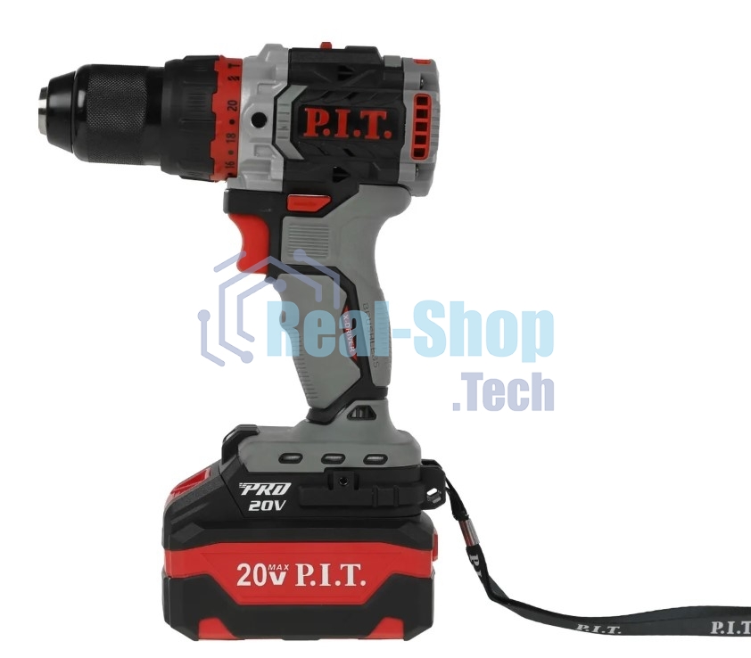 Дрель-шуруповерт аккумуляторная P.I.T. PSB20H-13D/3, Аккумуляторная, 20В, Ударная, Кейс