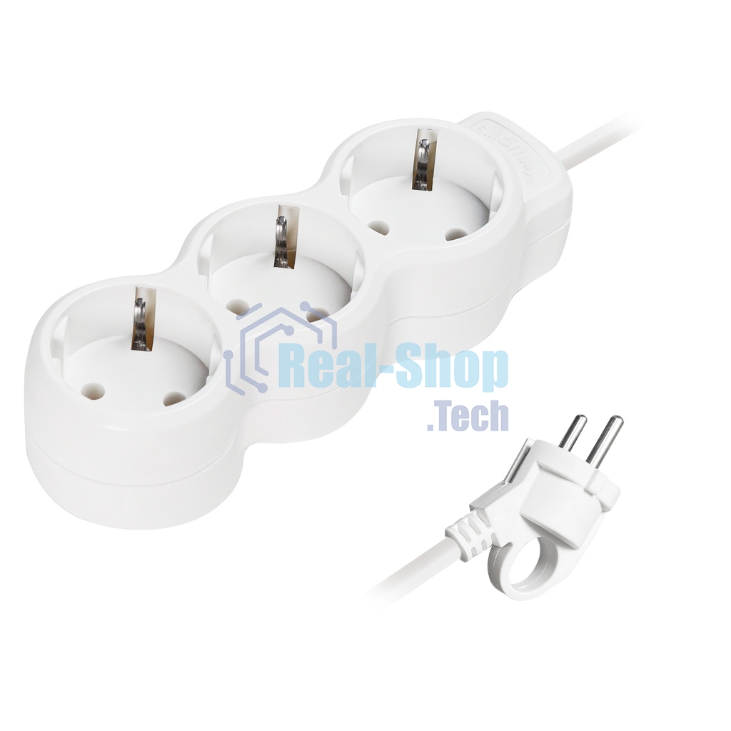 Удлинитель Smartbuy (SBE-16-3-10m-Z) 3 гн х 10,0 м белый