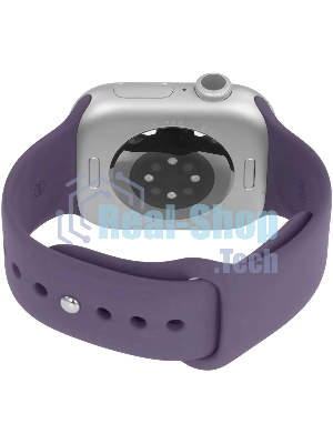 Умные часы Apple Watch Series 11 A3331 42мм OLED корп.серебристый Sport Band рем.фиолетовый разм.брасл.:S/M (MEU64LW/A)