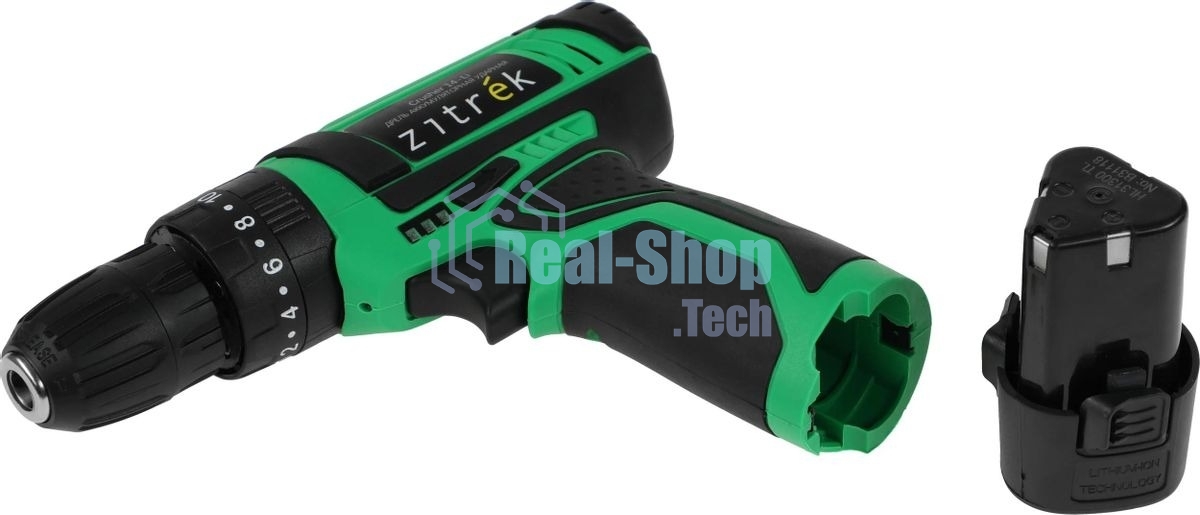 Дрель-шуруповерт Zitrek Crusher 063-4054, 12 В, 1,4 Ач, 30 Нм, щеточный, ударный