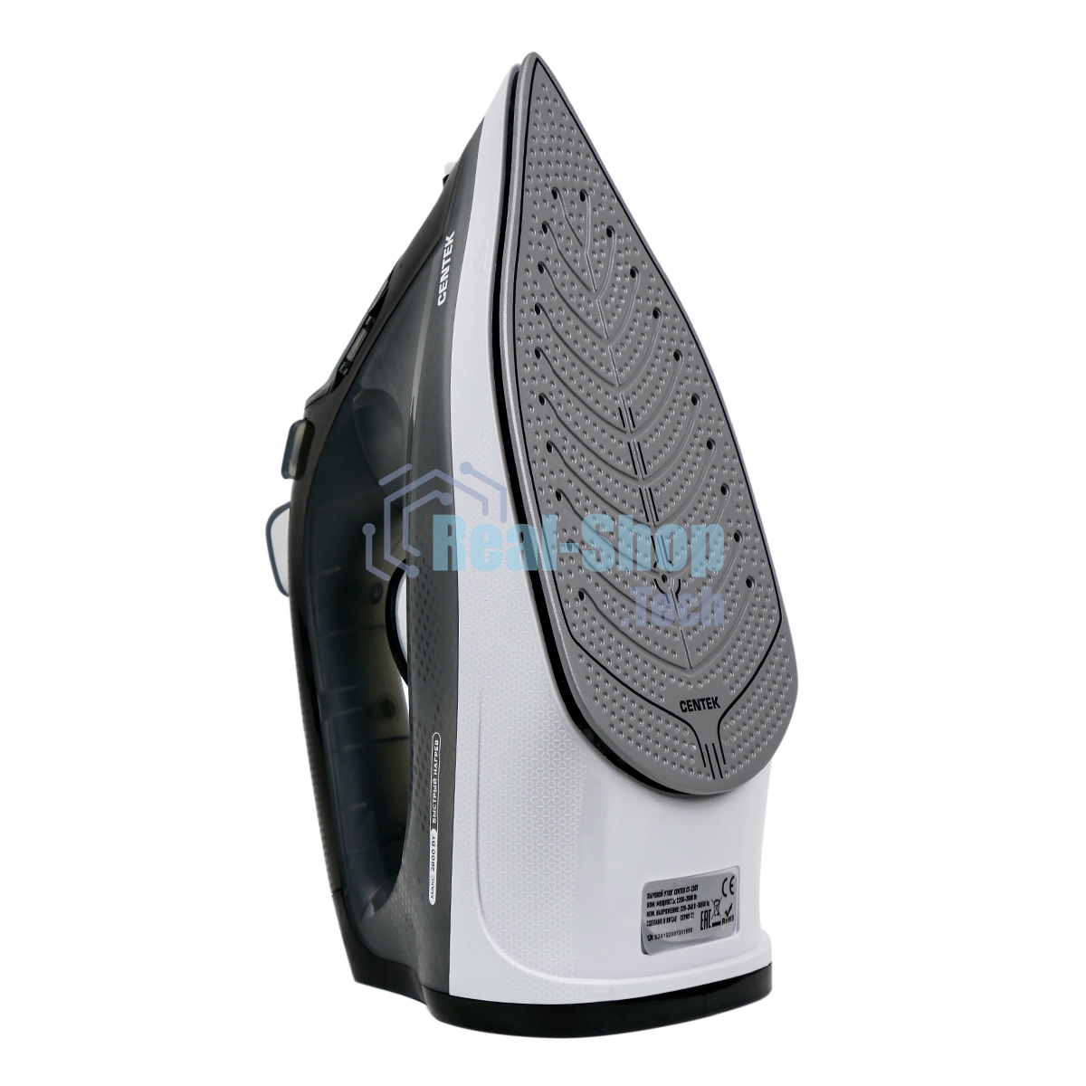 Утюг Centek CT-2307 черный/белый, 2800 Вт, 60 г/мин, 190 г/мин, 300 мл