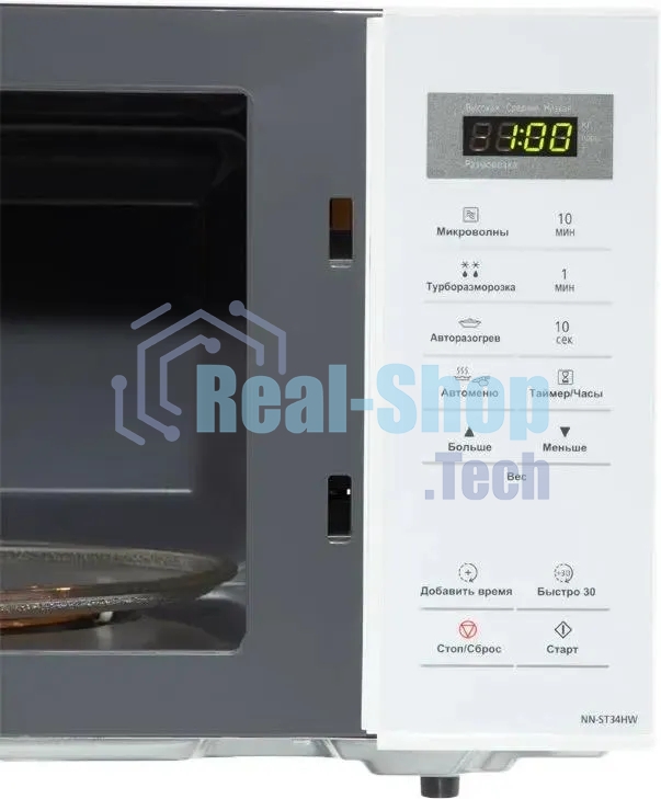 Микроволновая печь PANASONIC NNST34HWZPE белый, 25 л, 800 Вт, переключатели - сенсор