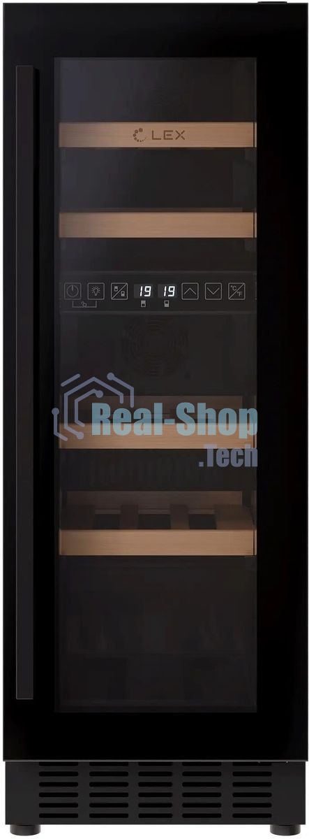 Винный шкаф LEX LWD3017BL dual zone 1-нокамерн. черный