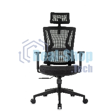 Кресло Бюрократ MC-711N-H черный, сетка, подголовник