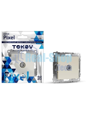 Коннектор TV TOKOV ELECTRIC СП Pixel механизм бежевый
