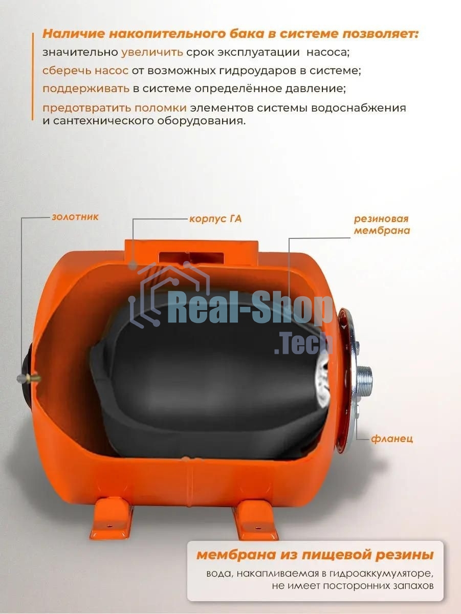 Гидроаккумулятор Вихрь ГА-24 68/6/1