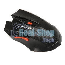 Мышь беспроводная Nakatomi MRON-04U черный, 1600 dpi, радиоканал, USB, кнопки - 6