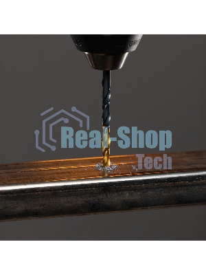 Набор сверл по металлу Denzel 1,5-6,5 мм, HSS-Tin, Golden Tip, 13 шт