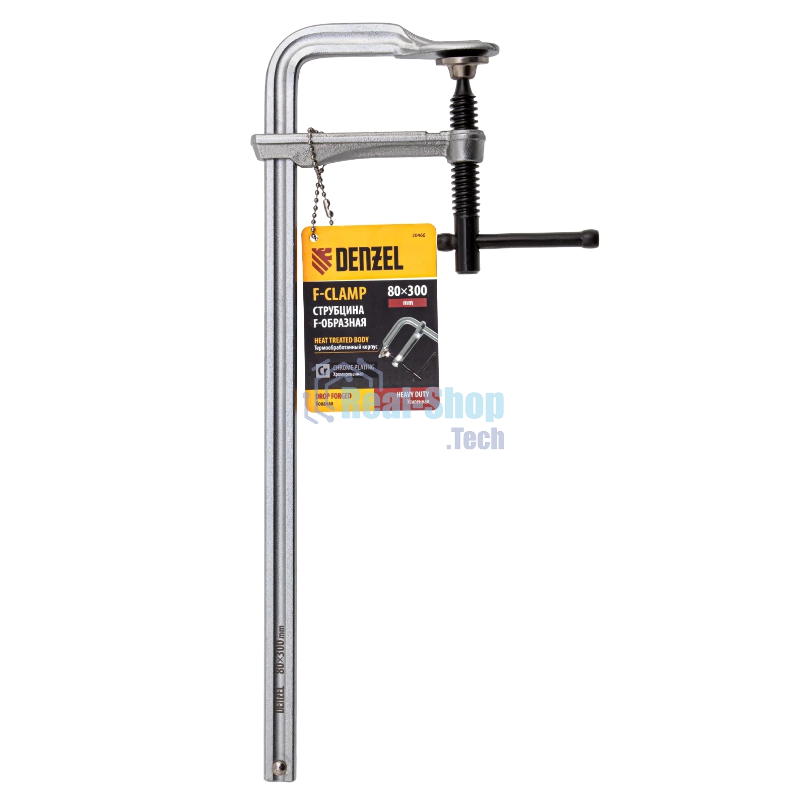Струбцина Denzel F-образная, 80x300 мм, кованая