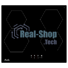 Варочная панель Monsher MHI 6101, индукция, High-Tech, 59 см, 9 уровней мощности, блокировка управления, автоматическое отключение, таймер, Booster, сенсорное управление, черный