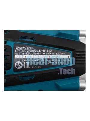 Дрель-шуруповерт Makita DHP458Z, 18 В, 0 Ач, 91 Нм, щеточный, ударный