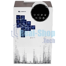 Увлажнитель воздуха LORIOT Soprano LHS-C450E белый/коричневый, 40 м², 4.5 л, ультразвуковой, гигростат, ионизация, ароматизация, сенсорное управление, дисплей