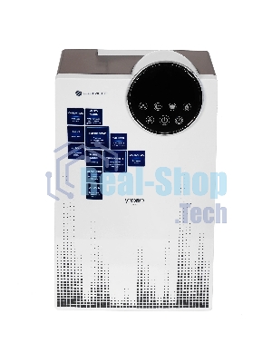 Увлажнитель воздуха LORIOT Soprano LHS-C450E белый/коричневый, 40 м², 4.5 л, ультразвуковой, гигростат, ионизация, ароматизация, сенсорное управление, дисплей