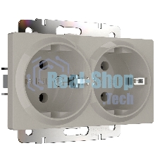 Розетка двойная с заземлением WERKEL (дымчатый) W1272004