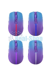 Мышь беспроводная Defender Mystery MM-301 фиолетовый, 1600 dpi, радиоканал, Bluetooth, USB, кнопки - 6