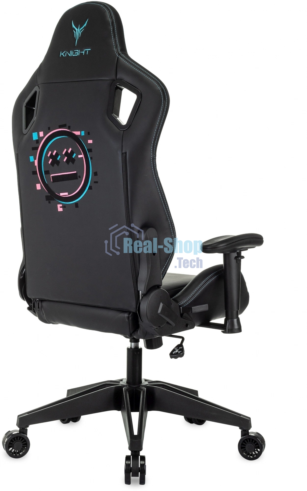 Кресло игровое Knight Outrid Smile черный эко.кожа крестов. пластик
