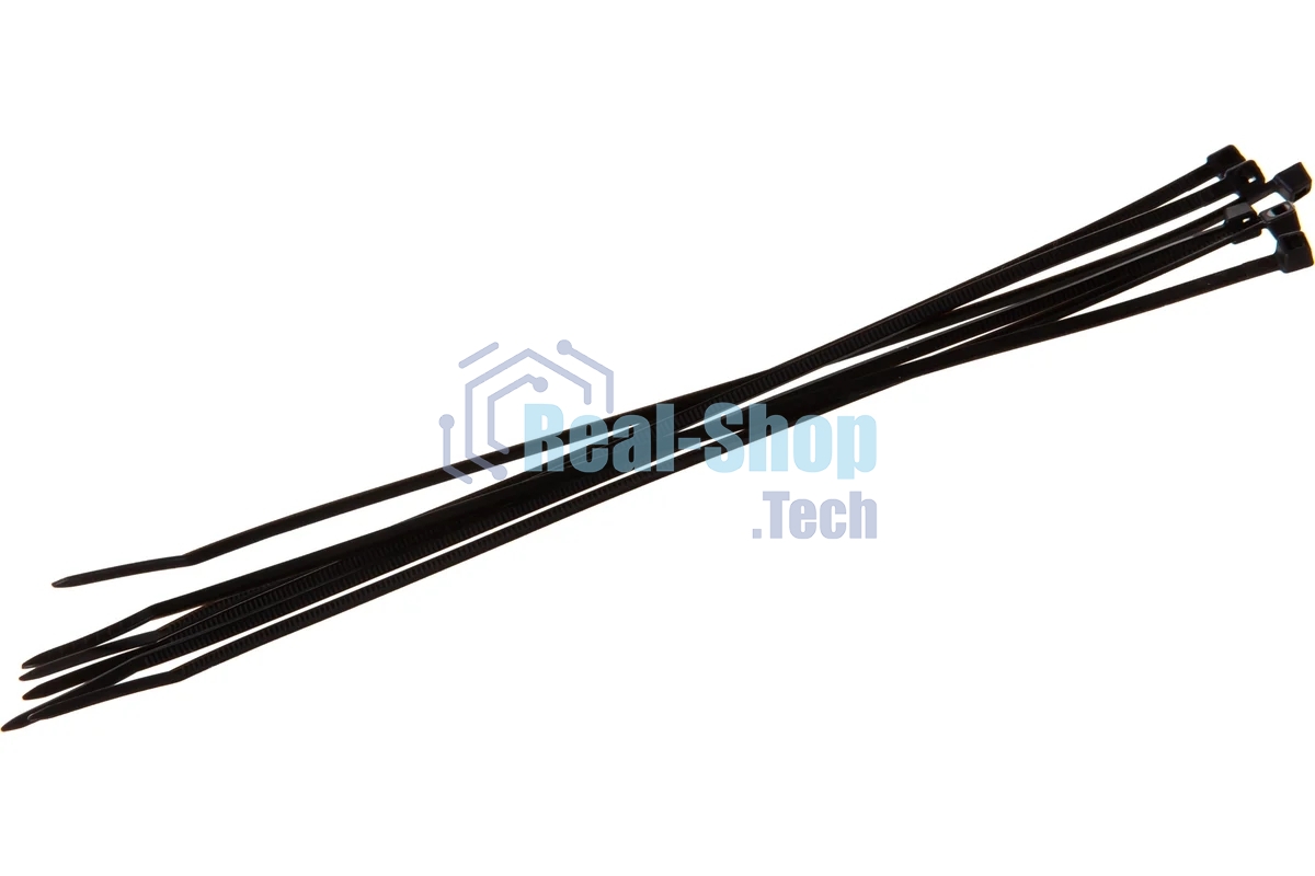 Хомут-стяжка кабельная нейлоновая Rexant 200 x2,5 мм, черная, упаковка 100 шт.