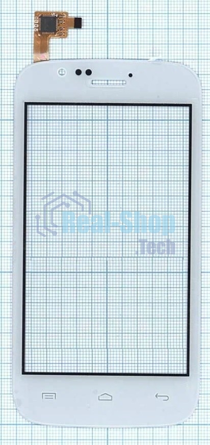 Сенсорное стекло (тачскрин) для Explay A400, белое