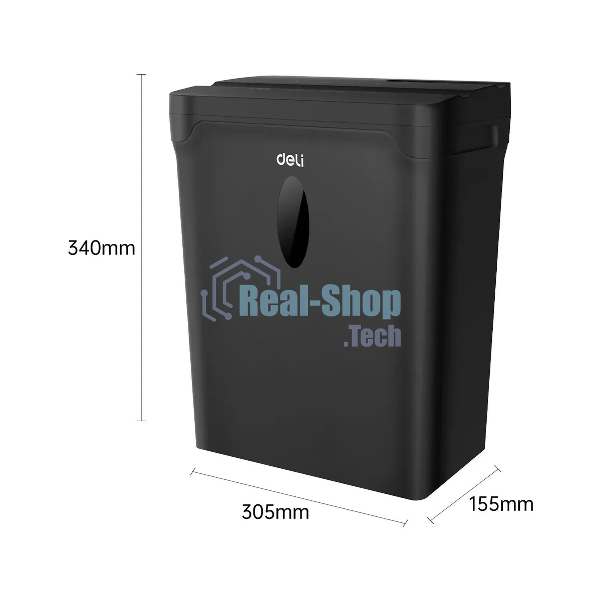 Шредер Deli ET015 черный (секр.P-4) фрагменты 5лист. 10лтр. пл.карты