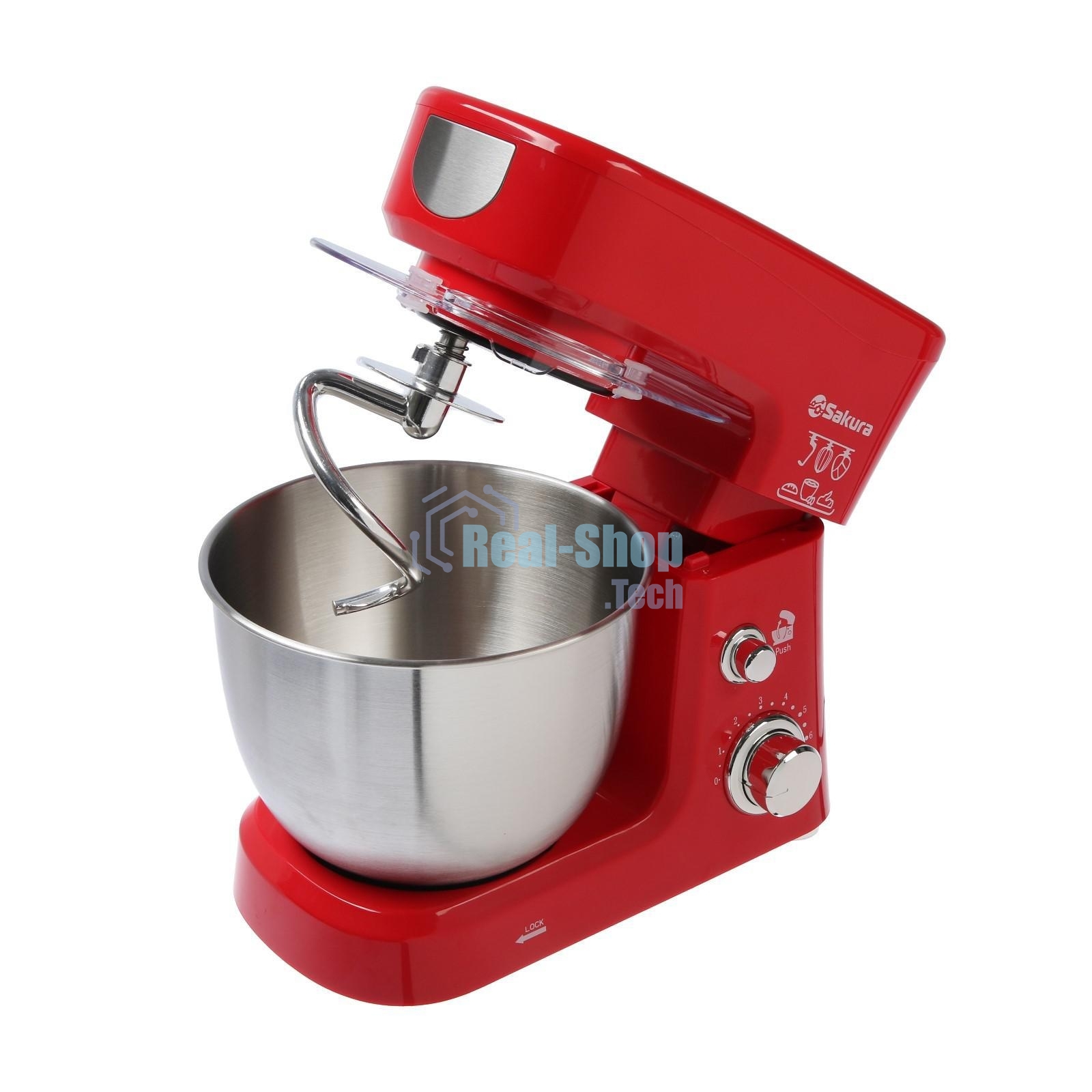 Миксер планетарный Sakura SA-6327R красный