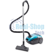 Пылесос Hyundai HYV-B4990 бирюзовый/черный, 400/2220 Вт, уборка сухая, пылесборник мешок, 2.5 л (в компл.:1мешок)