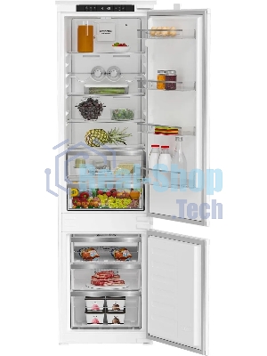 Встраиваемый холодильник Hotpoint HBT 20I белый двухкамерный 215/69л морозилка снизу