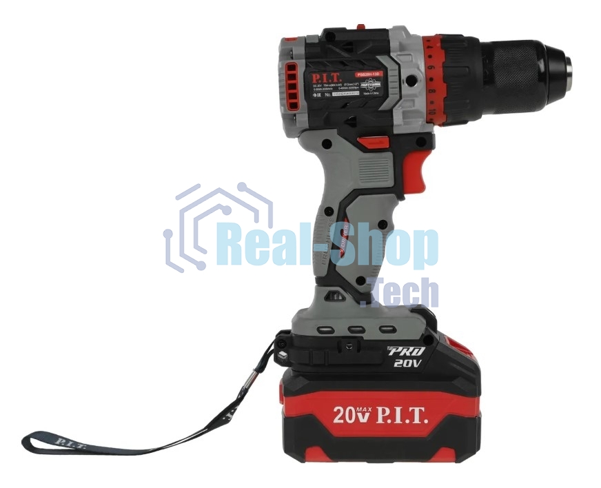 Дрель-шуруповерт аккумуляторная P.I.T. PSB20H-13D/3, Аккумуляторная, 20В, Ударная, Кейс