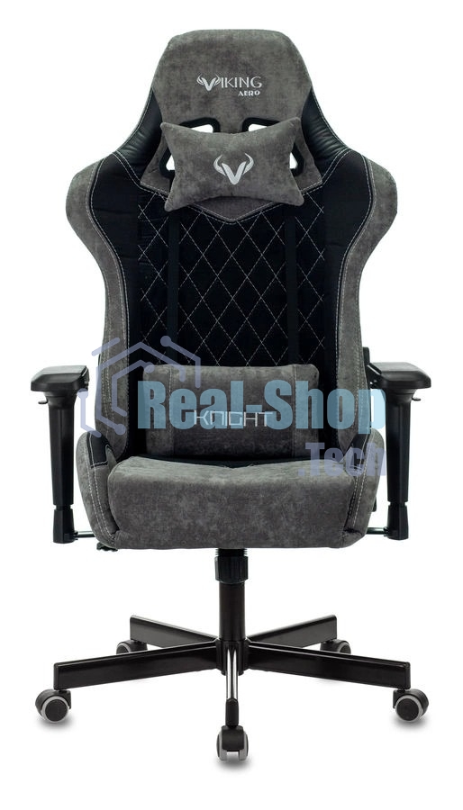 Кресло игровое Бюрократ VIKING 7 KNIGHT B FABRIC черный текстиль/эко.кожа крестовина металл/пластик