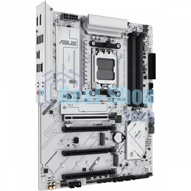 Материнская плата ASUS B850 MAX GAMING WIFI W, AM5, AMD B850, 4xDDR5, 4xSATA, 3xM.2, 1xPCIe 5.0 x16, 1xPCIe 4.0 x4, 2xPCIe 3.0 x1, 1xDisplayPort, 1xHDMI, 1x2.5Gb LAN, Wi-Fi 6E, Bluetooth 5.3, 1xUSB-C 10Gbps, 3xUSB-A 10Gbps, 2xUSB-A 5Gbps, 2xUSB-A 2.0, 3x3