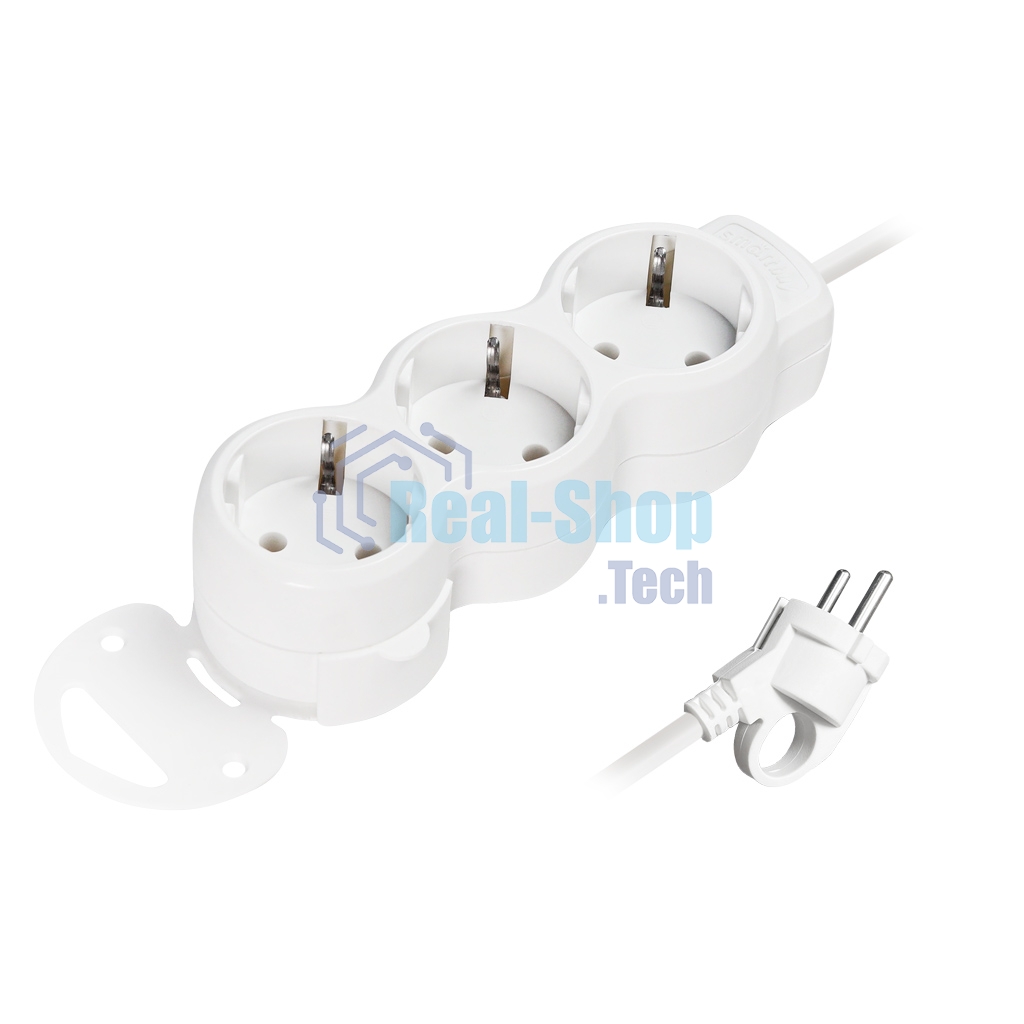 Удлинитель Smartbuy (SBE-16-3-10m-Z) 3 гн х 10,0 м белый
