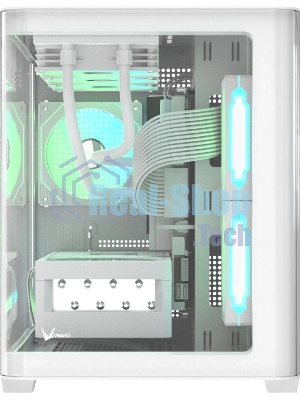 Компьютерный корпус AeroCool/Formula Crystal U2M Floe белый без БП mATX 1xUSB 3.0 audio bott PSU