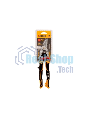 Ножницы по металлу Denzel 270 мм, прямой и левый рез,сталь-СrMo, трехкомп.рук-ки