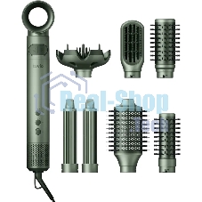 Фен-щётка Tuvio HBI1418 зелёный, 1500 Вт, ионизация, 40/50/70 мм