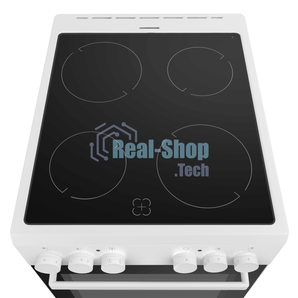 Плита электрическая Maunfeld MEC55CW07 белый, конфорок 4 шт, духовка 60 л, 50 см x 85 см x 60 см