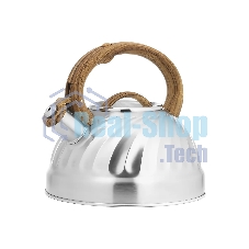 Чайник для плиты LARA LR00-69 (зеркальный) 2.7 л индукционное капсулированное дно, свисток с кноп. Механизмом