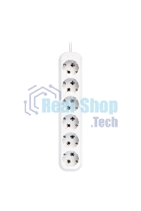 Удлинитель Smartbuy, 6 гнезд 7 метров 16А/3,5 кВт с заземлением ПВС 3х1,0 (SBE-16-6-07-Z)