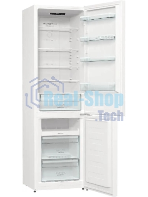 Холодильник Gorenje NRK6201PW4 белый двухкамерный 235/96л морозилка снизу, No Frost