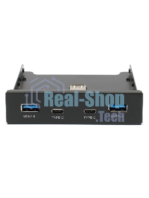 Планка на переднюю панель Gembird FP3.5-USB3-2A2C, USB, 2xUSB-A 3.0 + 2xType-C, 3.5