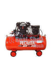 Компрессор поршневой Ресанта КП-100/400Р масляный 400л/мин 100л 2500Вт красный/черный