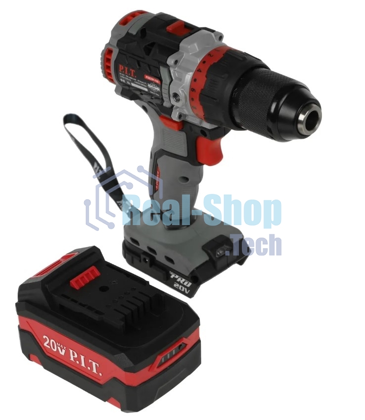 Дрель-шуруповерт аккумуляторная P.I.T. PSB20H-13D/3, Аккумуляторная, 20В, Ударная, Кейс