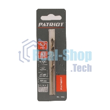 Сверло PATRIOT EXPERT по металлу, Р6М5К5, 5,2 мм, 1 шт в блистере