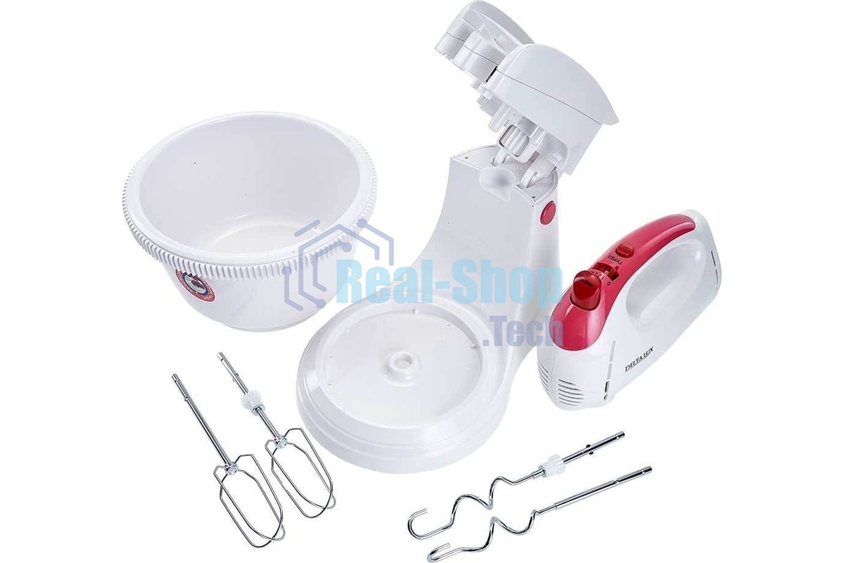 Миксер Delta LUX DL-5071C белый/розовым