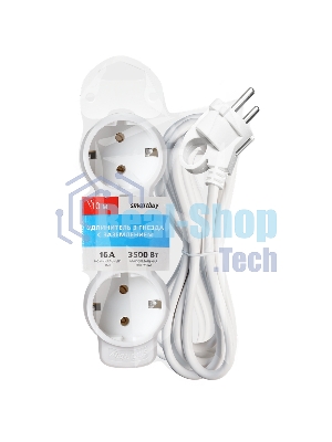 Удлинитель Smartbuy (SBE-16-3-10m-Z) 3 гн х 10,0 м белый